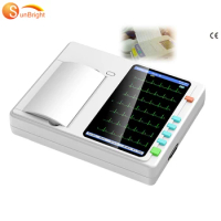 12 lead ecg machine price New CE Sun-7062 Electrocardiograph 6 Channel ECG Machine with Touchscreen