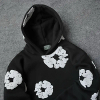 Denim Tears - The Cotton Wreath Black Hoodie Pasti Diskon