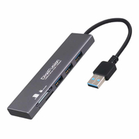 Digifusion 伽利略 USB3.0 3埠HUB+SD/Micro SD 讀卡機 HS088-A-富廉網