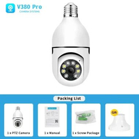 SEKER CCTV V380 PRO Smart WiFi Motion Detection Kamer Lampu 360 Degree PTZ View Home Security IP Cam
