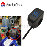 Motor Handlebar Switch LED Light Momentry Buttton for Electric Star Kill Waterproof Control Button 7/8'' 22mm Ignition Switch