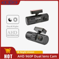 Dual Lens Dash Cam for Cars Black Box AHD 960P Car Video Recorder with Night Vision Recording Dvr Car Camera