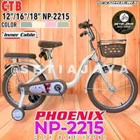 Sepeda Anak Klasik Mini 18" Inch PHOENIX NP-2210, Frame Steel, Keranjang, Bagasi + Busa, Sepeda Anak