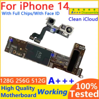 SIM Logic Board For iPhone 14 Motherboard With Face ID E-SIM Cleaned iCloud work Unlocked Mainboard 