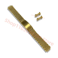 316L Stainless Steel 18mm 19mm 20mm Gold Curved End Watch Band Strap Fit for OMG Watch