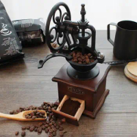 Home-appliance Manual Coffee Grinder Household Retro Coffee Bean Grinder Hand Crank Coffee Bean Grinder Small Manual Grinder