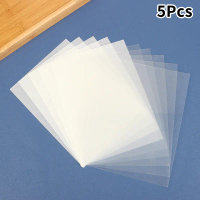 Set 5 keping filem plastik pelekat haba (shrink film) transparan untuk seni DIY, saiz 14.5 x 20 cm