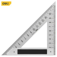 Deli Penggaris Segitiga Siku Besi Tukang / Triangle Ruler EDL303XXX 200mm
