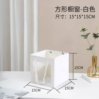 正方形櫥窗禮品袋批發母親節透明手提袋加大號開窗節日禮物包裝袋