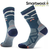 Smartwool Hike Mountain Moon 女款 美麗諾羊毛襪/全輕量減震中長襪-山間明月 SW002272 G74 暮光藍
