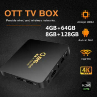 Q96 Mini Smart TV Box Android 10.0 Amlogic S905L Quad Core 2.4G WIFI 4K Set Top Box 8GB+128GB Media Player H.265 Home Theater
