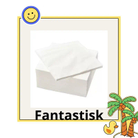 FANTASTISK Serbet kertas putih 40x40 cm.100 pcs