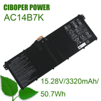CP Laptop Battery AC14B7K 15.28V 3320mAh/50.7WH For Spin 5 SP515-51GN Swift SF314-52 For Acer Nitro 5 AN515-42 Series Notebook