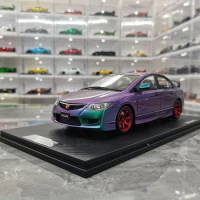 Diecast 1:18 Scale Honda CIVIC TYPE-R FD2 Limited Edition Imitation Resin Car Model Collectible Toy Gift Souvenir Display