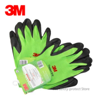 3M Work Gloves Comfort Grip wear-resistant Slip-resistant Gloves Anti-labor Safety Gloves Nitrile Rubber Gloves colourful