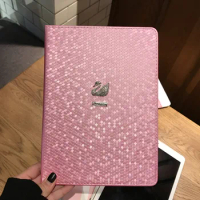 Fashion Swan PU Leather Book Style Tablet Protective Case For IPad Pro 2021 Air 4 510.9 Inch 12.9 Mini6 Apple Pro11