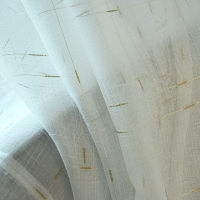 白紗窗簾簡約純色亞麻紗客廳臥室陽臺透光薄紗簾遮光窗紗特價成品