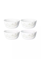 Corelle Corelle 4 Pcs 900ML Vitrelle Tempered Glass Noodle Bowl - Silver Crown