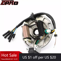 TDPRO For most non-electric start engine 70cc 90cc 110cc 125cc Engine SSR Dirt Pit Bike Stator Magneto Plate 2 Coil Lifan