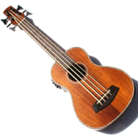 30" Concert Ukulele Bass Mini Acoustic Uke Handcraft Solid Acacia Wood