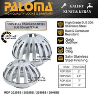 PALOMA RDP 2020SS RDP 2025SS RDP 2030SS RDP 2040SS Roof Drain Lantai Atap Talang Air Saringan Got Ba