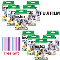 10-200 Sheet Fujifilm Instax WIDE 210 200 300 100 500AF Instant Film Camera Instax 5 Inch Wide White Film Photo Paper Genuine
