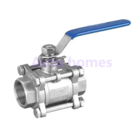 High quality Type three stainless steel switch ball valve 1/2 inch BSP female thread SS201 SS304 SS316 2 way water ball valve