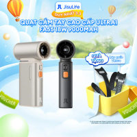 [JISULIFE x LT] Quạt Cầm Tay Cao Cấp JISULIFE Ultra1 FA55 18W 9000mAh Sạc Nhanh - Đèn LED Hiển Thị P
