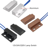 12V/24V/220V Aluminium Shell Wire Door Open Sensor Hotel Wardrobe Lamp Control Switch Smart Magnetic Window Open Detector