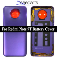 6.53" For Xiaomi Redmi Note 9T Battery Cover Back Glass Panel Rear Housing Replacement Parts Redmi Note 9T Back Cover