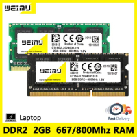 DDR2 2GB 4GB Memory Ram 667Mhz 800Mhz Laptop PC2 5300 6400 1.8V 200Pin Non ECC Unbuffered Notebook SODIMM Memoria RAM