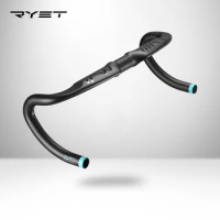 RYET AERO Carbon Fiber Handlebar 31.8MM 400/420/440MM Road Bike/MTB Bend Handlebar Newest Carbon Road Bicycle Part Handle Bar