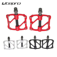 Litepro Carbon Fiber Pedal Mountain Bike 3 Sealed Bearing Non-slip Pedals For Road Bicycle