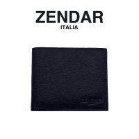 【ZENDAR】台灣總代理 頂級超柔軟小羊皮8卡皮夾 戴維斯系列(黑色 贈禮盒提袋)