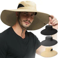Men Women Breathable Sun Fisherman Hat UV Sun Protection Wide Visor Brim Hat Boonie Bucket Cap Outdoor Sun Hat