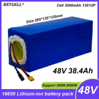 18650 48v battery 38400mAh bms 13s 48v battery pack for 48v ebike electric motorcycles Rechargeable battery + charger