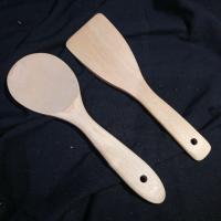 satu set centong bulat kayu+ centong jepang
