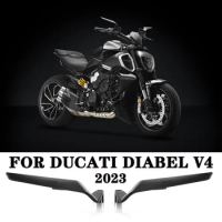 For Ducati Diavel V4 DIAVEL V4 2023 Motorcycle Rearview Mirror New Aluminum Rotable Small Wing Rearview Mirror