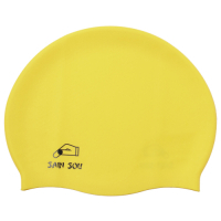聖手牌 泳帽 防滑透氣黃色矽膠泳帽