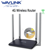 WAVLINK N300 4G Wireless Router Four Antennas High-Speed Mobile Router 4G LTE Support 300Mbps WiFi Router with SIM Card Slot