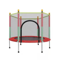 Jumping Bed Trampoline with Safety Net Bungee Big Children Double Protection elastic bed