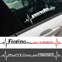 2Pcs Car Window Vinyl Sticker Decals Accessories For Fiat Panda Punto Freemont Linea Fiorino