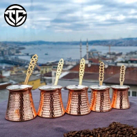 Turkish Coffee Pot / Ibrik /Cezve , alat masak kopi turki , Tembaga Asli Turki , 100 sd 300 ml , H