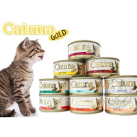 【培菓幸福寵物專營店】《CATUNA》GOLD開心金貓罐 80g (超取限購48罐)