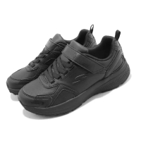 【SKECHERS】童鞋 Go Run Consistent 黑 全黑 中童 小朋友 輕量 魔鬼氈 運動鞋(302604LBBK)