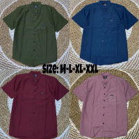 Kemeja Polos Pria Lengan Pendek Formal size M L XL XXL