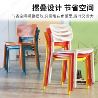 塑料椅子靠背加厚大排檔成人凳子家用臥室學習辦公網紅靠背化妝椅