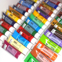 Cat Acrylic No 318B Maries/V - Tec / 30 ml / Titanium White / Scarlet / Black / Green Pale / Lemon Y