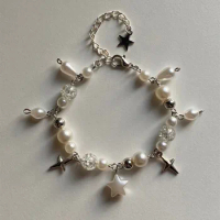 star clutter charm bracelet Y2K jewelry