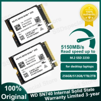 WD Western Digital SN740 512GB M.2 SSD 2230 1TB NVMe PCIe Gen 4x4 2TB SSD for Microsoft Surface ProX Surface Laptop 3 Steam Deck